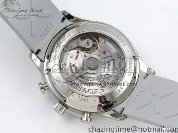 MIROTIME 0212 Portuguese Chrono IW3716 Z+F 1:1 Best Edition White Dial on Gray Rubber Strap A WrinkleFree 7014